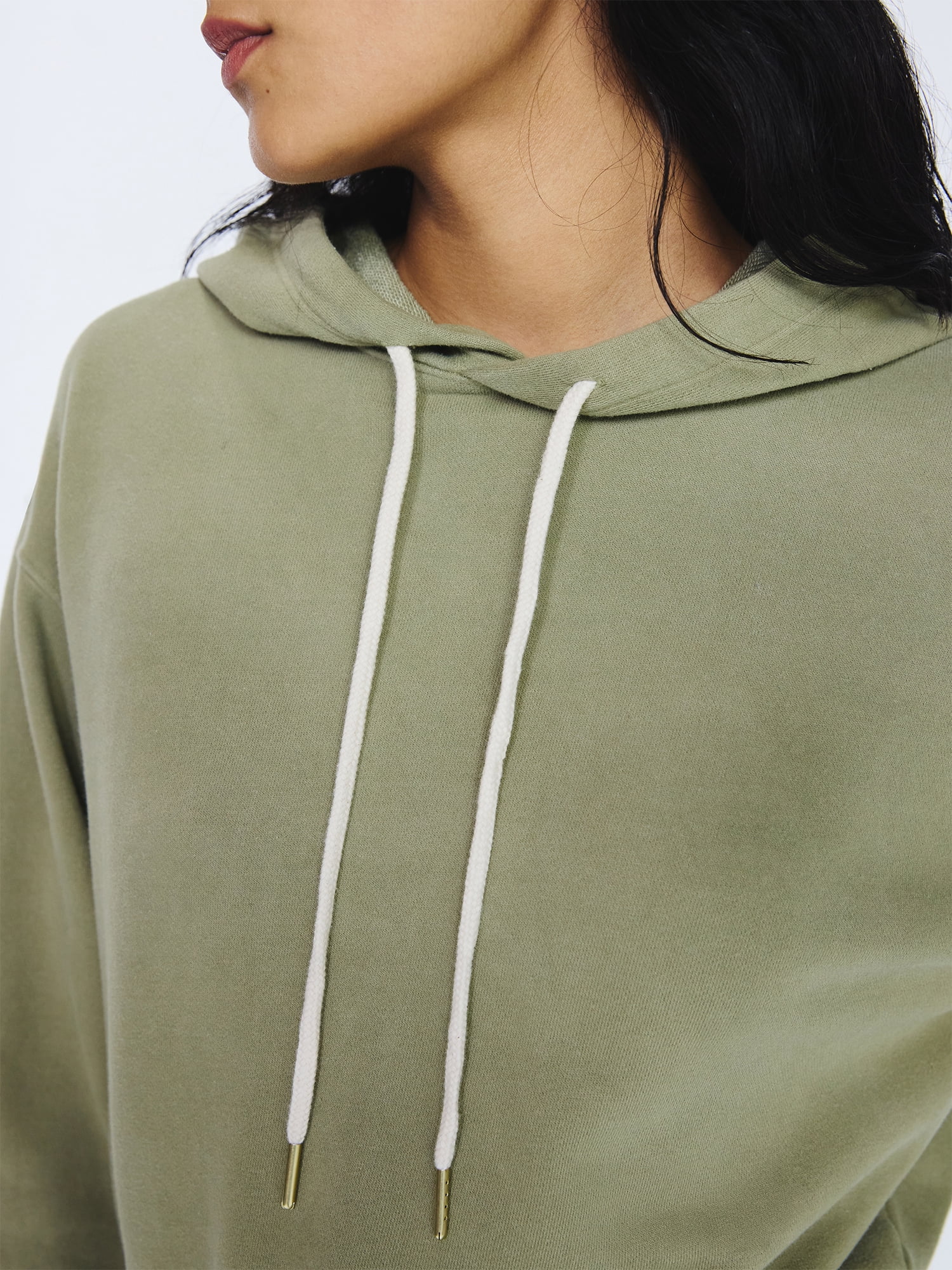 Free Assembly Women’s and Women's Plus Cropped Pullover Hoodie Sweatshirt, Sizes XS-4X