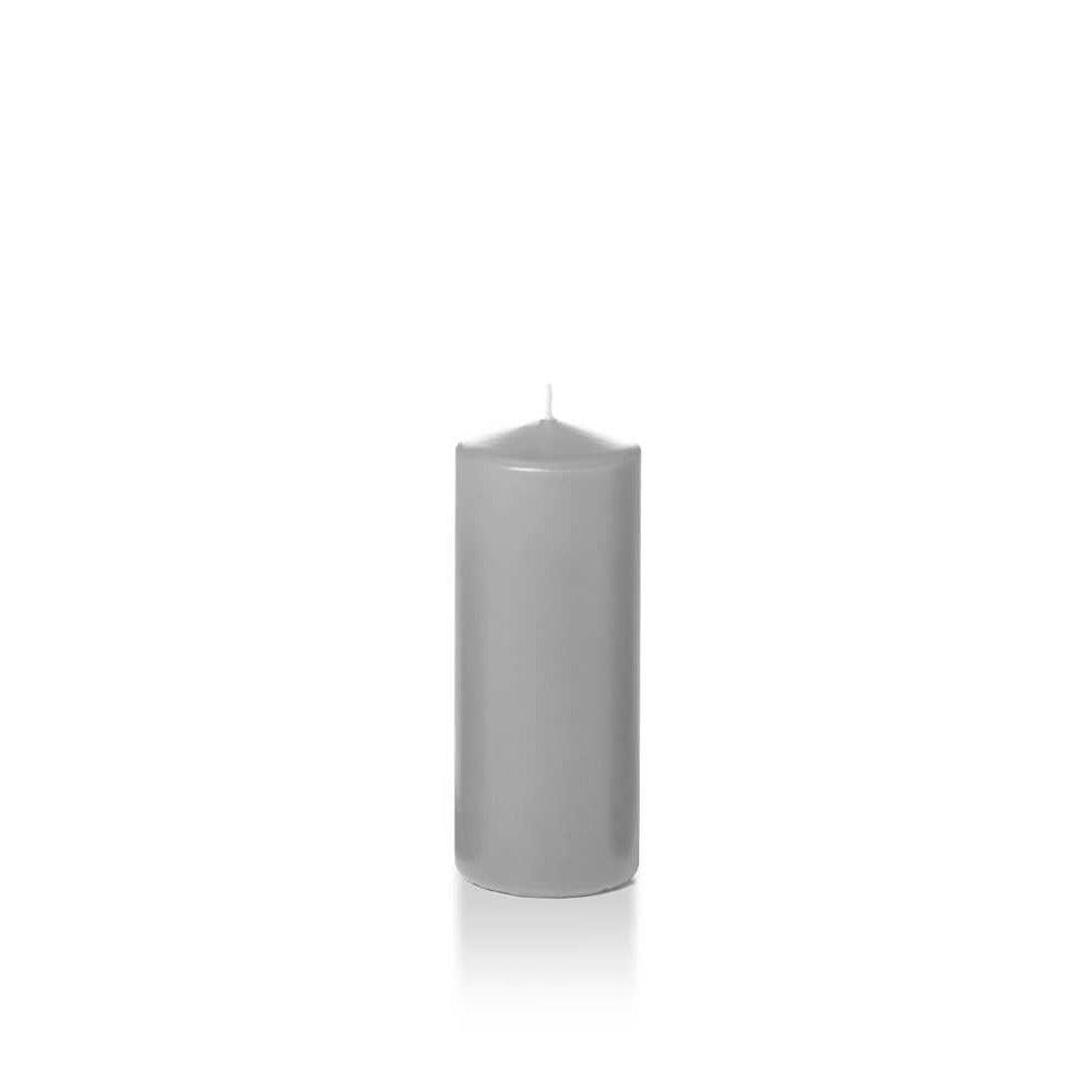 Yummi 2.25 x 5 Light Gray Slim Round Pillar Candles 4 per pack