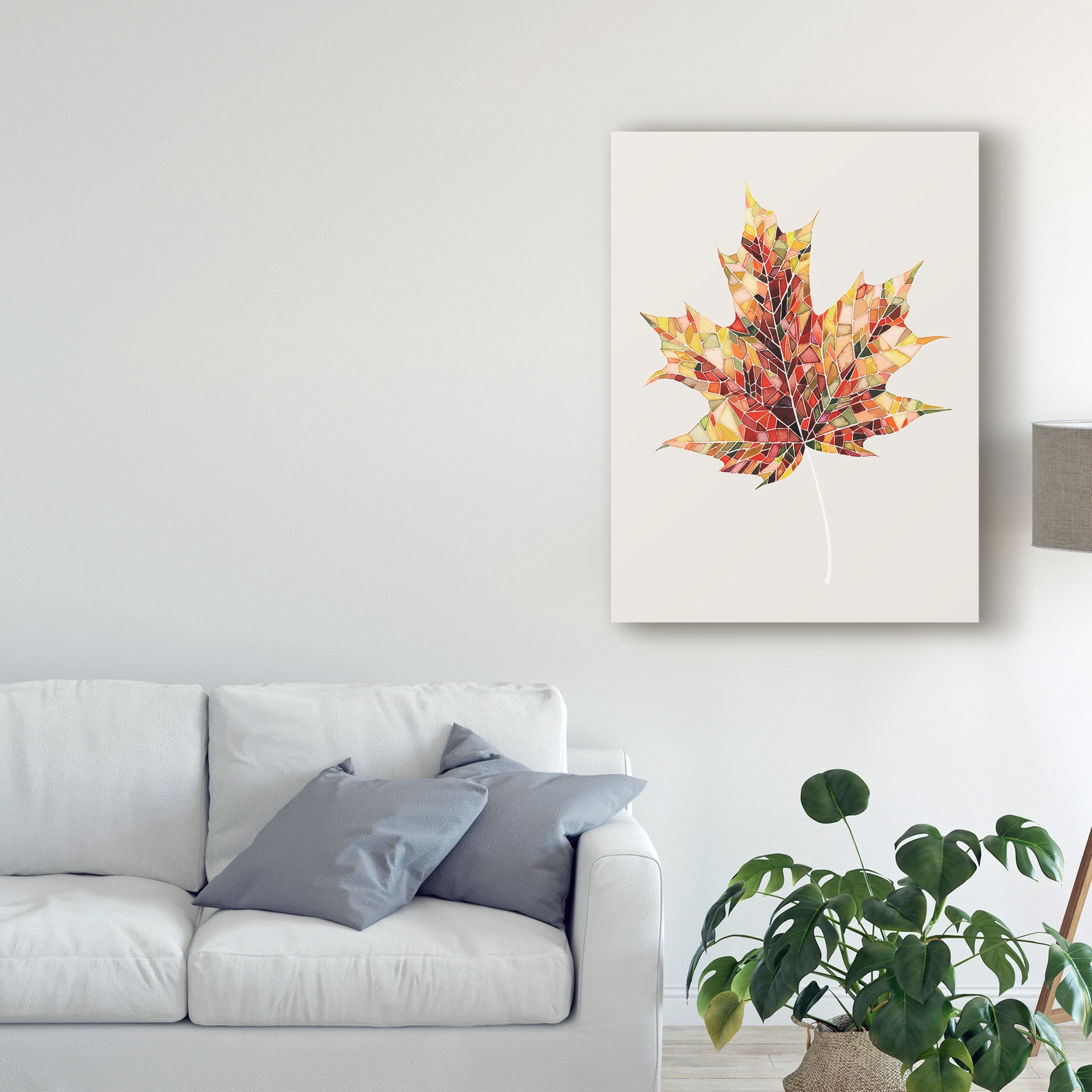 Trademark Fine Art 'Fall Mosaic Leaf III' Canvas Art by Grace Popp