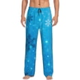 thumbnail image 1 of Fotbe Winter With Snowflakes Pantalones de Pijama para Hombre, Pantalones de Dormir, Pantalones de Casa con Cintura Ajustable y Bolsillos-XX-Large, 1 of 6