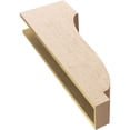 thumbnail image 6 of 6"W x 12"D x 36"H Thin Van Buren Rough Cedar Woodgrain TimberThane Corbel, Primed Tan, 6 of 6