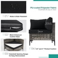 thumbnail image 4 of JOIVI 7 Pieces Patio Furniture Set, Outdoor Sectional Sofa Set with Cushion and Coffee Table, 7-Piece PE Rattan Conversation Set for Deck, Porch, Backyard, Black, 4 of 8