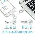 thumbnail image 2 of 32GB USB C Flash Drive for OTG Android Phone Metal USB 3.0 Thumb Drive for Keychain TOPESEL Swivel Memory Stick Silver, 2 of 9