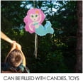 thumbnail image 3 of 1 Set Mermaid Pinata For Girls Mermaid Pinata With Bat Mermaid Theme Birthday Party Includes Blindfold Bat Under Sea Celebrations Decorations, 3 of 6