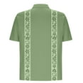 thumbnail image 5 of ZCFZJW Western Shirts for Men Big and Tall Regular Fit Casual Summer Short Sleeve Button Down Beach Vacation Hawaiian Tops Trendy Holiday Outfit Clothes 2025 Green L, 5 of 5