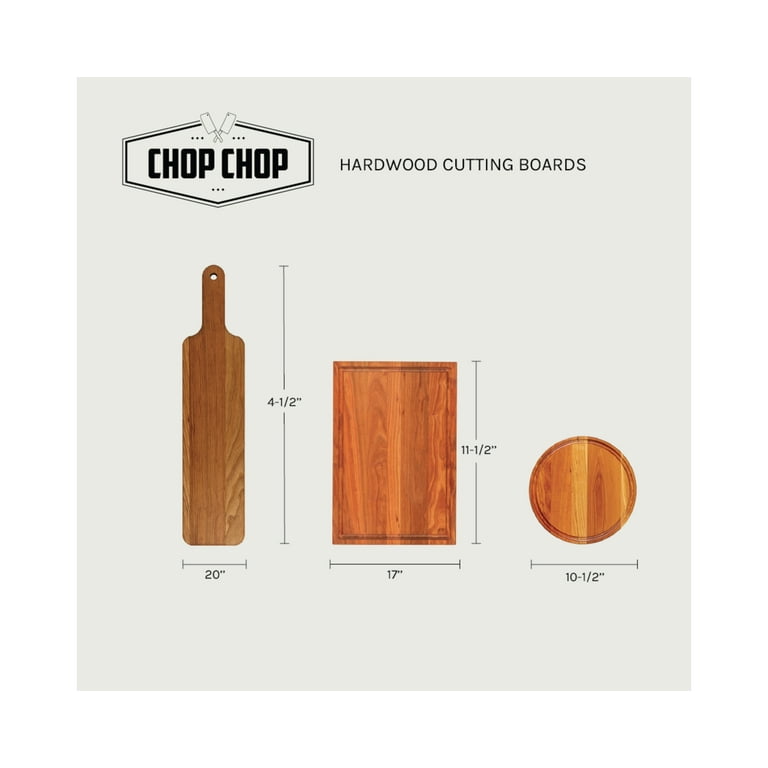 3/4 Cherry Wood Cutting Board Set