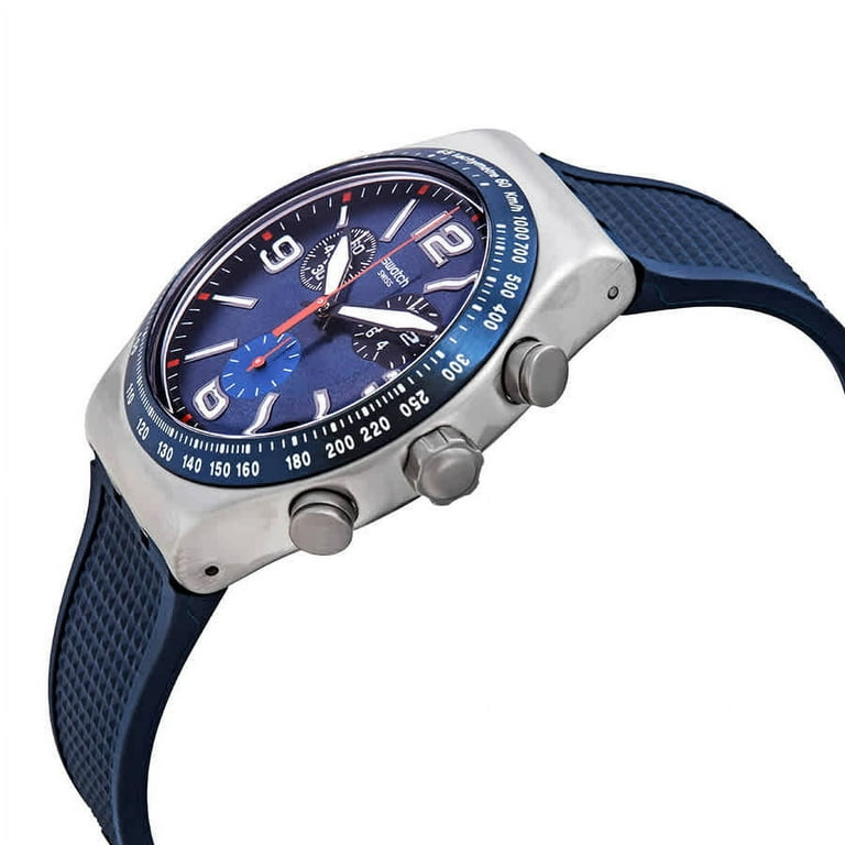 Swatch Blue Grid Chronograph Quartz Blue Dial Men s Watch YVS454 Walmart