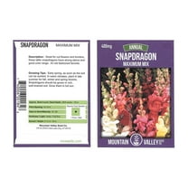 Snapdragon Flower Seeds - Maximum Mix - 400 mg Seed Packet - Mix Color Blooms - Annual Flower Gardening