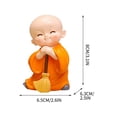 thumbnail image 3 of JoyMoreHome Buddha Statues Little Monk Figurines for DIY Zen Garden Car Dashboard Office Tabletop Shelf Home Decoration, 3 of 6