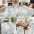 thumbnail image 5 of 5'x8' Area Rugs, Aqua Beige Ombre Indoor Outdoor Area Rug for Living Room Bedroom, Vintage Modern Abstract Washable Bathroom Rugs Kitchen Floor Carpet Mats Home Decor Aesthetic, 5 of 8