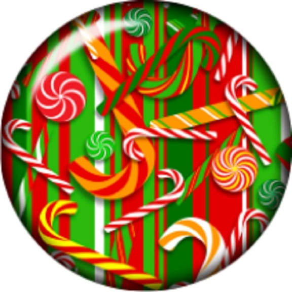 Snap button Candy Cane Wrapping Paper 18mm charm chunk interchangeable