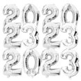thumbnail image 4 of Unique Silver Balloons For New Year Party Decorations 47X37X0.1CM With Round Design 3 Sets Fun Addition, 4 of 4