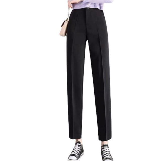 Minnieouse Pantalones de mujer Casual verano señora pantalones traje vestir ropa femenina ocio Color sólido elástico cómodo transpirable Prendas para la parte inferior del cuerpo L Minnieouse AP012346-02
