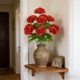 thumbnail image 4 of Decoración De Simulación De Tela Ramo de 12 claveles artificiales de tela roja para decoración de bodas,centros de mesa y decoración de oficinas en el hogar (1 pieza). Rkxzt, 4 of 8