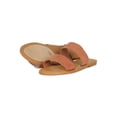 thumbnail image 4 of Women Faux Suede Double Band Open Toe Flat Slide Sandal 18772, 4 of 6