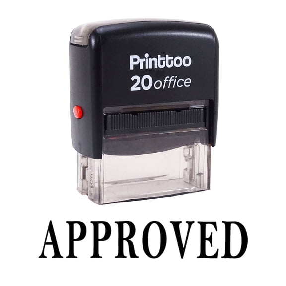 Printtoo Custom Stamp APPROVED Self Inking Rubber Stamp Office Stationary - Black