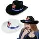 thumbnail image 1 of Sombrero vaquero con bandera americana y cinta patriótica y estrellas - Sombrero de fiesta del Oeste para celebraciones del 4 de julio y eventos festivos, 1 of 6