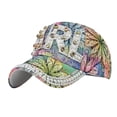 thumbnail image 2 of Helii Women Floral Print Baseball Cap Rhinestone Bling Hat Adjustable Cotton Summer Cap Vintage Flower Embroidery Hat Curved Brim Sun Cap Green,One Size, 2 of 4