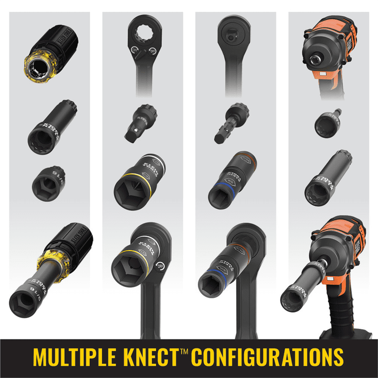 Klein Tools, Impact Socket Set, Flip-20 SAE and Metric, 13-Piece