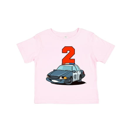

Inktastic 2nd Birthday Police Car Gift Toddler Boy or Toddler Girl T-Shirt
