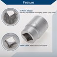 thumbnail image 5 of Unique Bargains Heavy Duty Impact Socket Hardware Tool for Car Motorcycle Dirtbike Durable High Carbon Steel 55mm Length 1 Pcs Silver Tone 6 Point 30mm 19mm Drive, 5 of 7