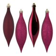 thumbnail image 1 of Vickerman 4-Finition Finial Drop Ornements de Noël en Rouge Baie (Ensemble de 8), 1 of 3