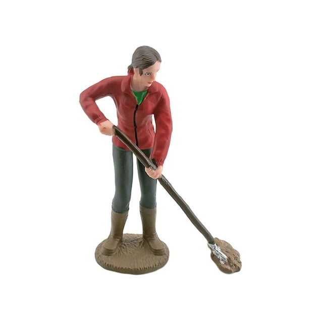 KLKCMS Modèle de Personnage de Ferme Simulation Jeu de Rôle Figurine Fournitures de Fête Fermier Miniature Femme Fermier