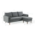 thumbnail image 2 of Modway Revive Upholstered Fabric Right or Left Sectional Sofa in Gray, 2 of 14