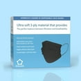 thumbnail image 3 of 125-Pack Litepak Disposable Face Masks Premium Comfort Earloops with Dispenser Box (Black), 3 of 8