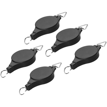 1/2/3/4/5pcs Adjustable Pulley Retractable Hanger Hook Hanging Planters Flower Basket Plant Hanger Pots and Birds Feeder in Different Height Lower and Raise