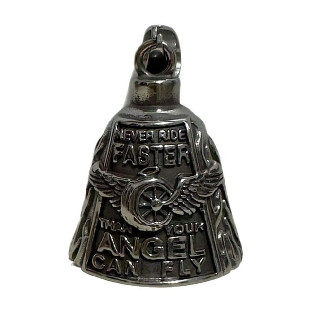 Motorcycle Bell Alloy Steel Rider Safety Charm with Protective Symbolism and Rust-Resistant Finish