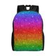 thumbnail image 1 of Disketp Rainbow Glitter Mochila Unisex de Apertura Lateral Completa, Mochila para Laptop para Escuela, Trabajo y Viajes, 1 of 8