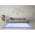 thumbnail image 3 of Ahgly Company Machine Washable Indoor Rectangle Solid Blue Modern Area Rugs, 8' x 12', 3 of 4
