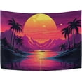 thumbnail image 3 of Pink Purple Sunset Tapestry Hippie Wall Hanging Tapestries Aesthetic Decorative for Living Room Bedroom Ceiling 90x60In Home Decor Gifts, 3 of 7
