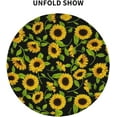 thumbnail image 5 of Round Tablecloth 60 Inch, Beautiful Sunflower Table Cover (Fit for 20"-47" Table), Soft Fabric Washable Wrinkle Resistant Table Cloths for Parties Kitchen Family Gatherings Home Decor, 5 of 6