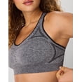 thumbnail image 4 of Hanes Sport Women's Seamless Racerback Sports Bra Ebony Heather L, 4 of 8