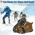 thumbnail image 6 of Spencer Ice Grips Traction Cleats Grippers Non-Slip Over Shoe Boot Rubber Spikes Crampons - Size XL, 6 of 9