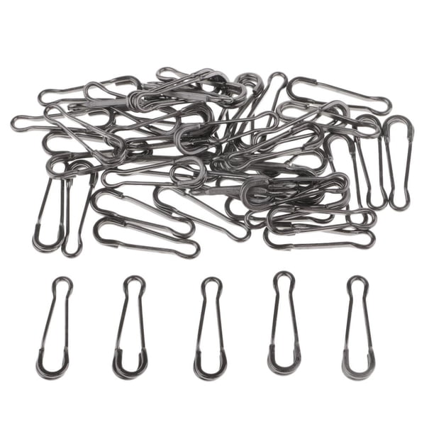 50 piezas de broches de cambio rápido para pesca, giratorios, cebos, señuelos, clip de enlace para pesca de carpas 29mm