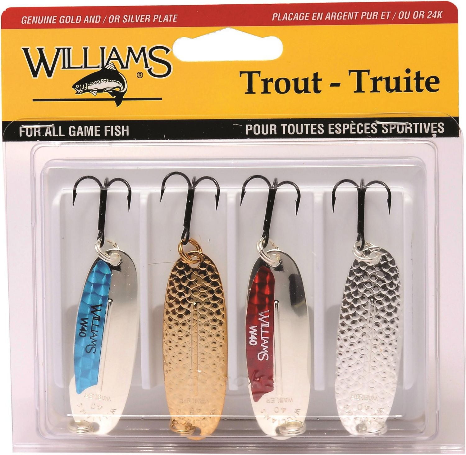 Williams 4-TK-ASST Trouter/4-Pack Assorted, Effective for all species of trout