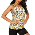 thumbnail image 2 of Gukieu Cute Bee Print Women's Quick-drying Fitness Vest, Round Neck Sleeveless Fitness T-shirt, Suitable for Yoga, Sports-Medium, 2 of 7