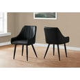 thumbnail image 3 of Monarch Specialties Dining Chair, Set Of 2, Side, Upholstered, Kitchen, Dining Room, Pu Leather Look, Metal, Black, Contemporary, Modern, 3 of 3
