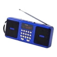 thumbnail image 3 of Radio portátil recargable, dispositivo de audio estéreo AM/FM, radio de mano ligera Azul, 3 of 7