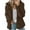 Brown, variant on IROINNID Shearling Jacket for Women Casual Solid Winter Warm Jacket Zipper Hooded Plush Warm Loose Soft Coat,Mint Green