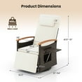 thumbnail image 3 of Gymax Set Of 2 Outdoor 360° Swivel Rattan Recliner Chair Patio Wicker Chaise Lounge Chair White, 3 of 7