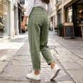thumbnail image 4 of Womens Stretchy Mid Rise Barrel Pants Vintage Baggy Pants with Pockets for Trendy Y2k Daily Casual Outfits, 4 of 7