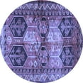 thumbnail image 1 of Ahgly Company Machine Washable Indoor Round Persian Blue Traditional Area Rugs, 5' Round, 1 of 4