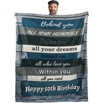 50th Birthday Gifts Blanket, 50 Year Old Gifts for Men Women, Gifts for Women Turning 50, Ladies Men''s 50th Birthday Gift Ideas, 50th Birthday Decorations, 50th Birthday Blankets Throw 60×50 Inch