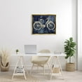 thumbnail image 2 of Rustic Bicycle Brushed Silhouette Transportation Graphic Art Metallic Gold Framed Art Print Wall Art, 2 of 6