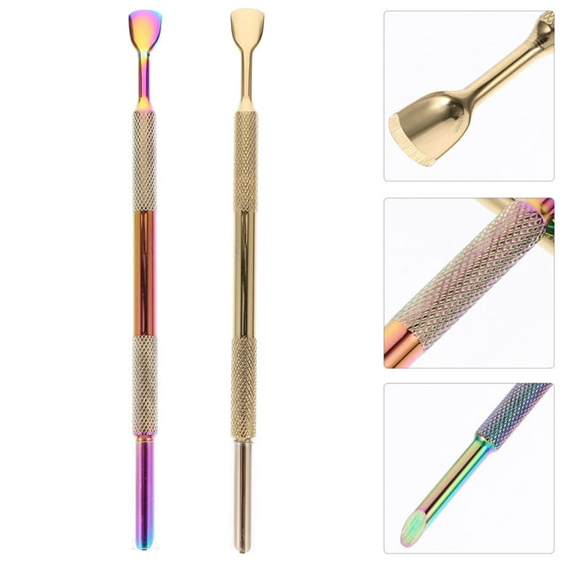 IFANLANDOR 2Pcs Large Size Design Cuticle Remover Stainless Steel Tools for Adults Toenail Care
