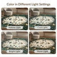 thumbnail image 7 of ODIKA 8'x10' Dark Green Black Vintage Boho Cottagecore Washable Area Rug Moody Witchy Botanical Spread Ornamental Distressed Edge Durable, Non-Slip for Living Room, Under Sectional, Family, 7 of 7